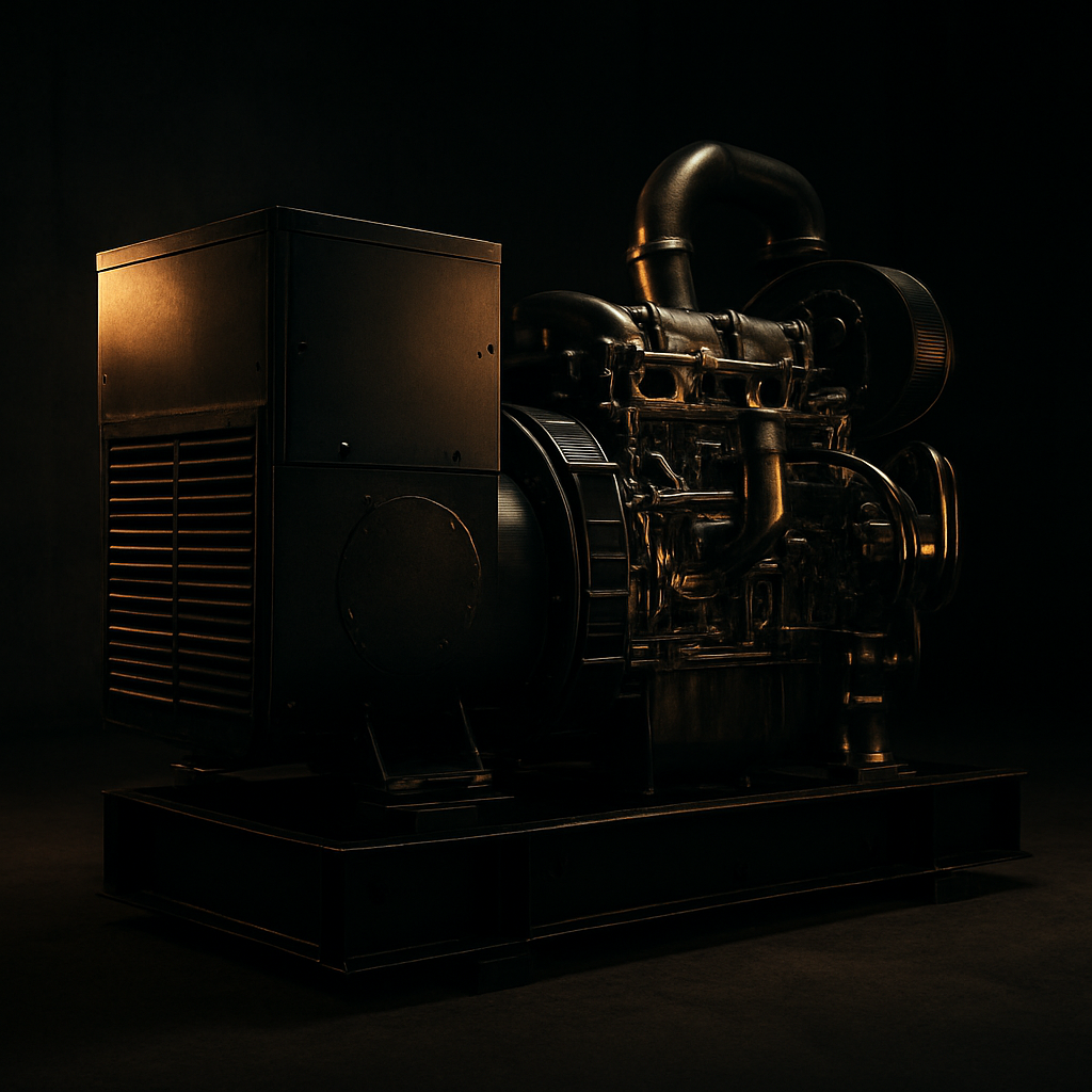 Industrial diesel generator in a Generator Gents workshop, Gauteng